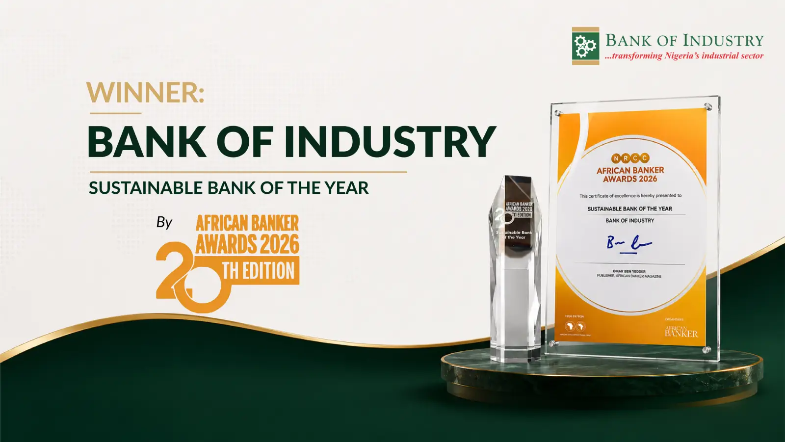 Sustainable Bank of the Year - African Banker Awards 2026 main
